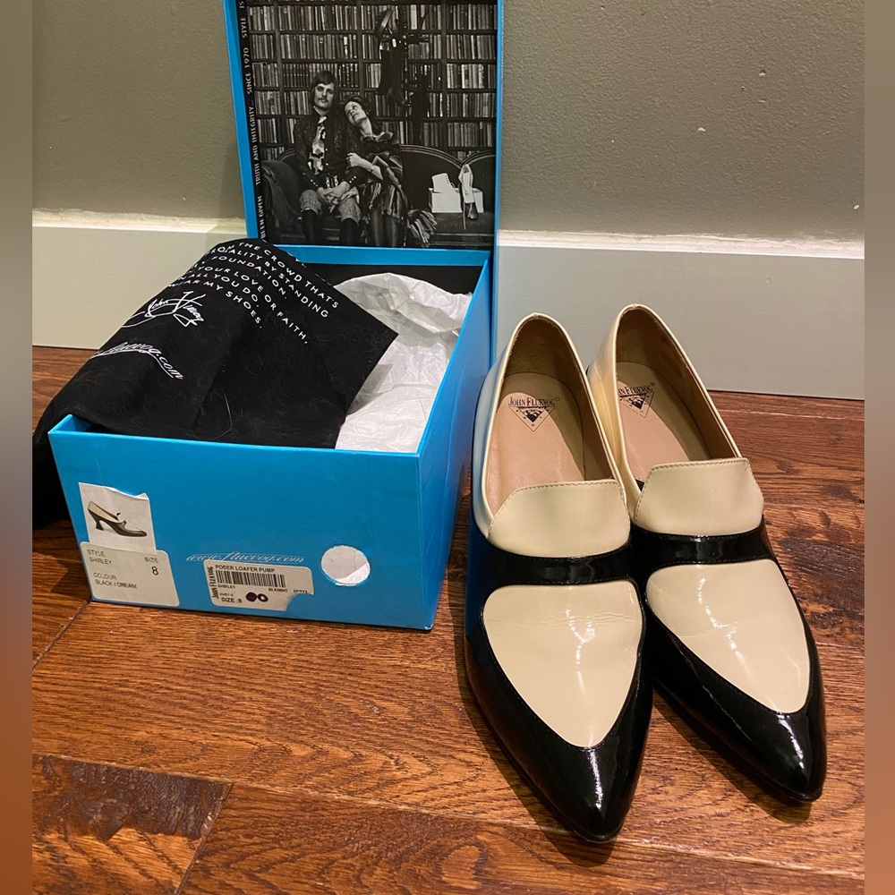 Fluevog Poser Loafer Pump black/cream